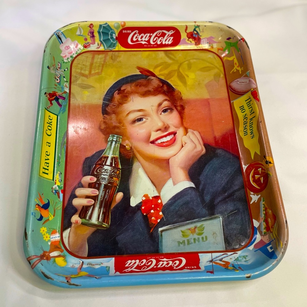 VTG 1950s COCA COLA ‘Have a Coke’ Collectible Advertising Metal Serving Tray